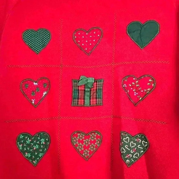 Jerzees Women’s Red Christmas Sweatshirt, Size L - Picture 5 of 5